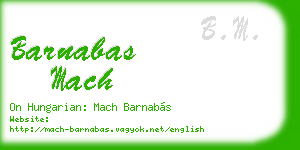 barnabas mach business card