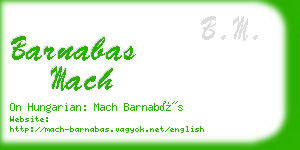 barnabas mach business card